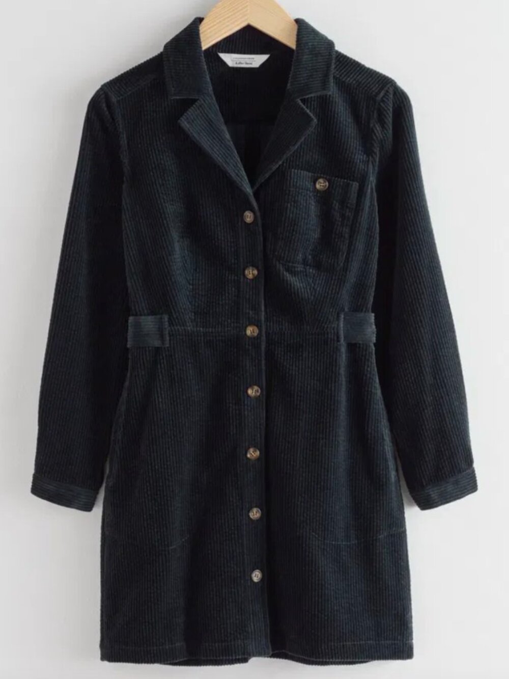 & Other Stories Cordurory Collar Shirt Dress